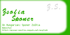 zsofia sponer business card