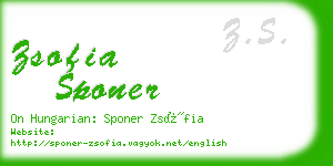 zsofia sponer business card